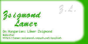 zsigmond lamer business card