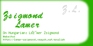 zsigmond lamer business card